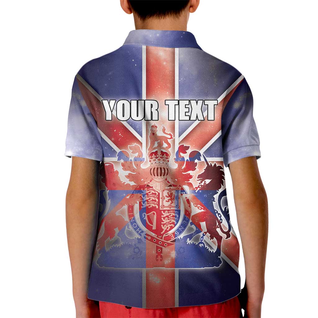 Personalized United Kingdom Kid Polo Shirt British Lion Flag Style - Wonder Print Shop