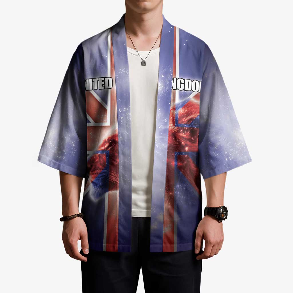 Personalized United Kingdom Kimono British Lion Flag Style - Wonder Print Shop