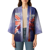 Personalized United Kingdom Kimono British Lion Flag Style - Wonder Print Shop