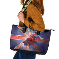 United Kingdom Leather Tote Bag British Lion Flag Style - Wonder Print Shop