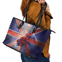United Kingdom Leather Tote Bag British Lion Flag Style - Wonder Print Shop