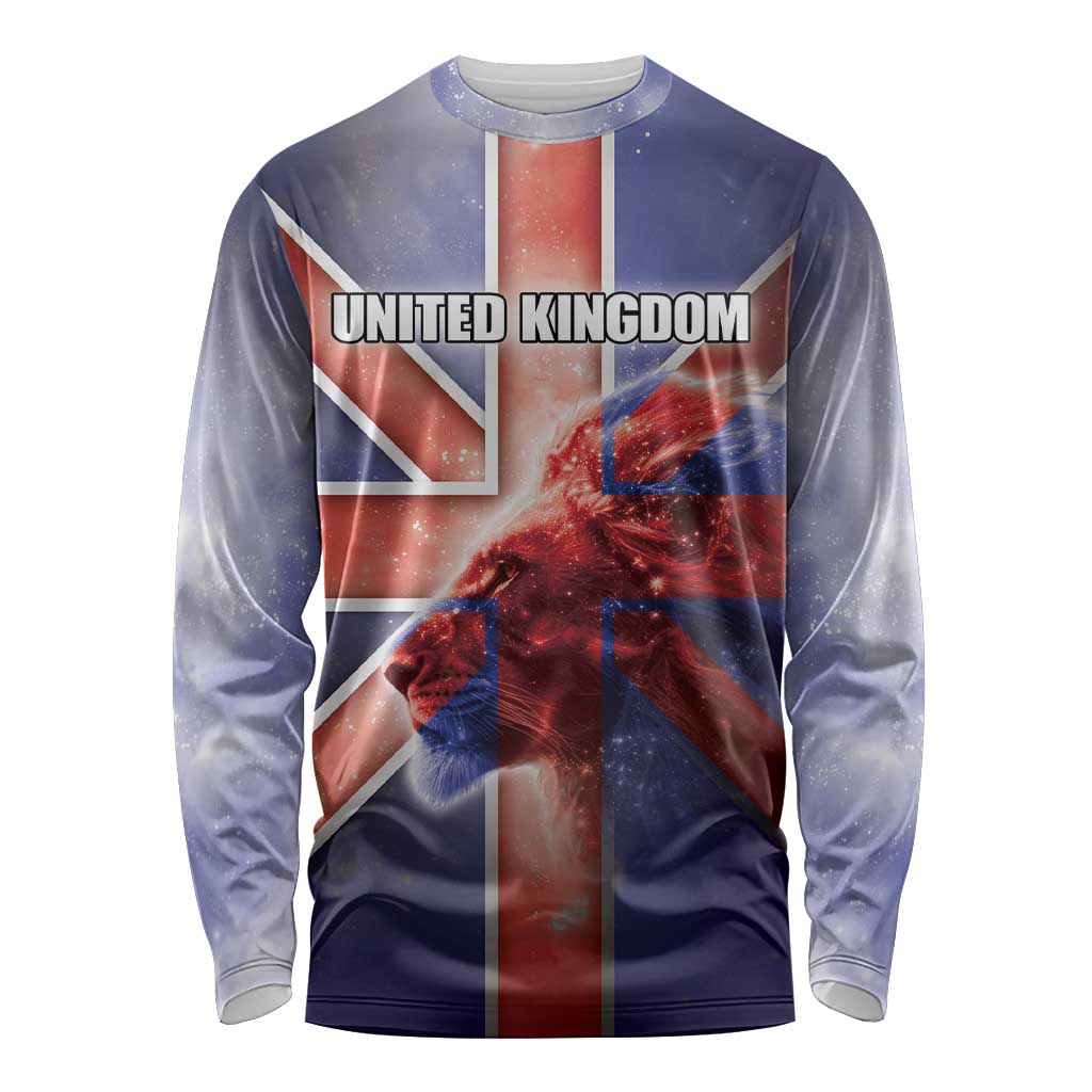 Personalized United Kingdom Long Sleeve Shirt British Lion Flag Style - Wonder Print Shop
