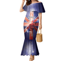 Personalized United Kingdom Mermaid Dress British Lion Flag Style - Wonder Print Shop