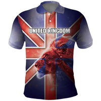 Personalized United Kingdom Polo Shirt British Lion Flag Style - Wonder Print Shop