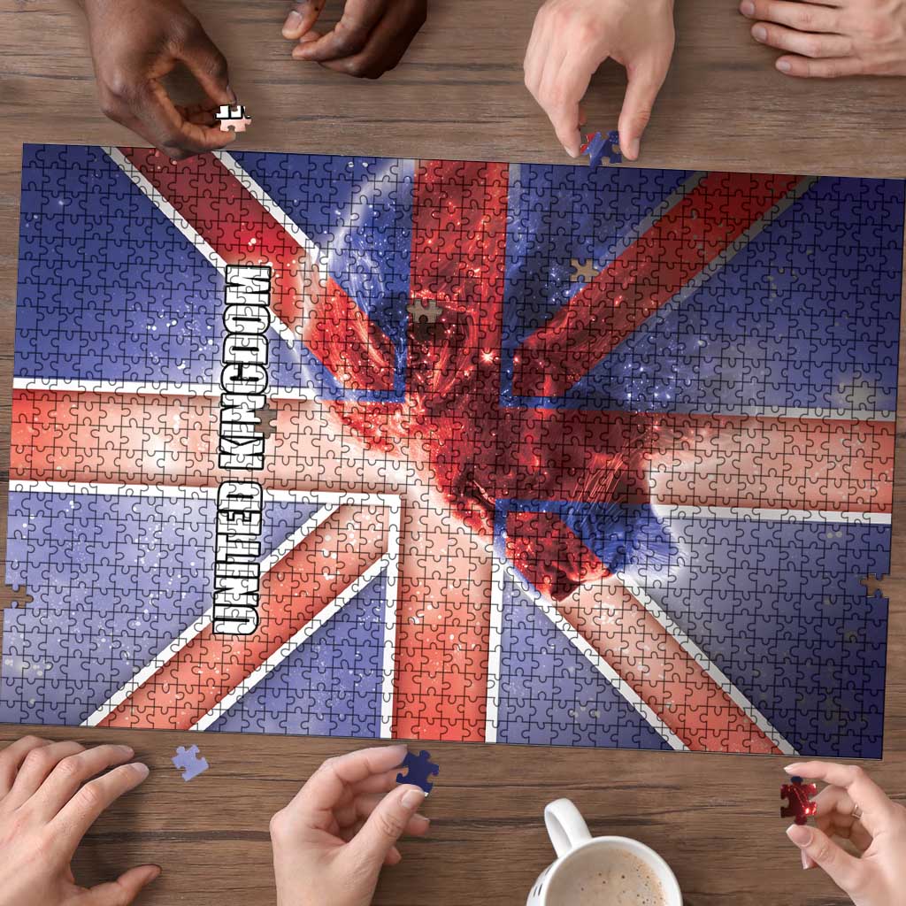 United Kingdom Puzzle British Lion Flag Style - Wonder Print Shop