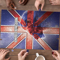 United Kingdom Puzzle British Lion Flag Style - Wonder Print Shop