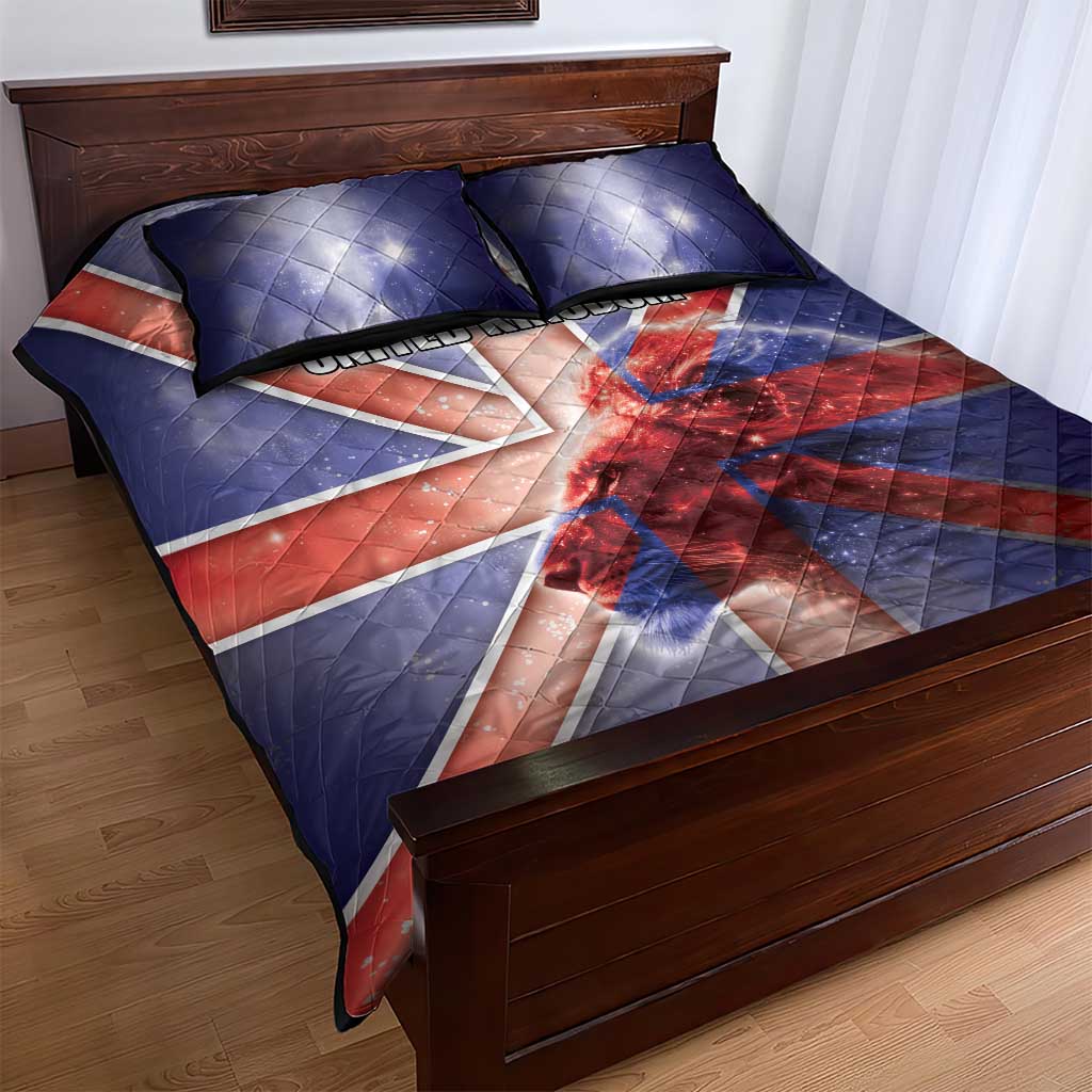 United Kingdom Quilt Bed Set British Lion Flag Style - Wonder Print Shop