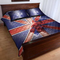 United Kingdom Quilt Bed Set British Lion Flag Style - Wonder Print Shop