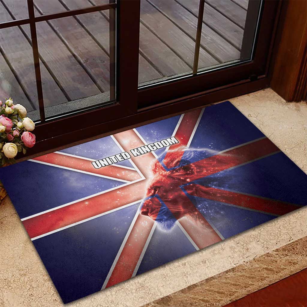 United Kingdom Rubber Doormat British Lion Flag Style - Wonder Print Shop