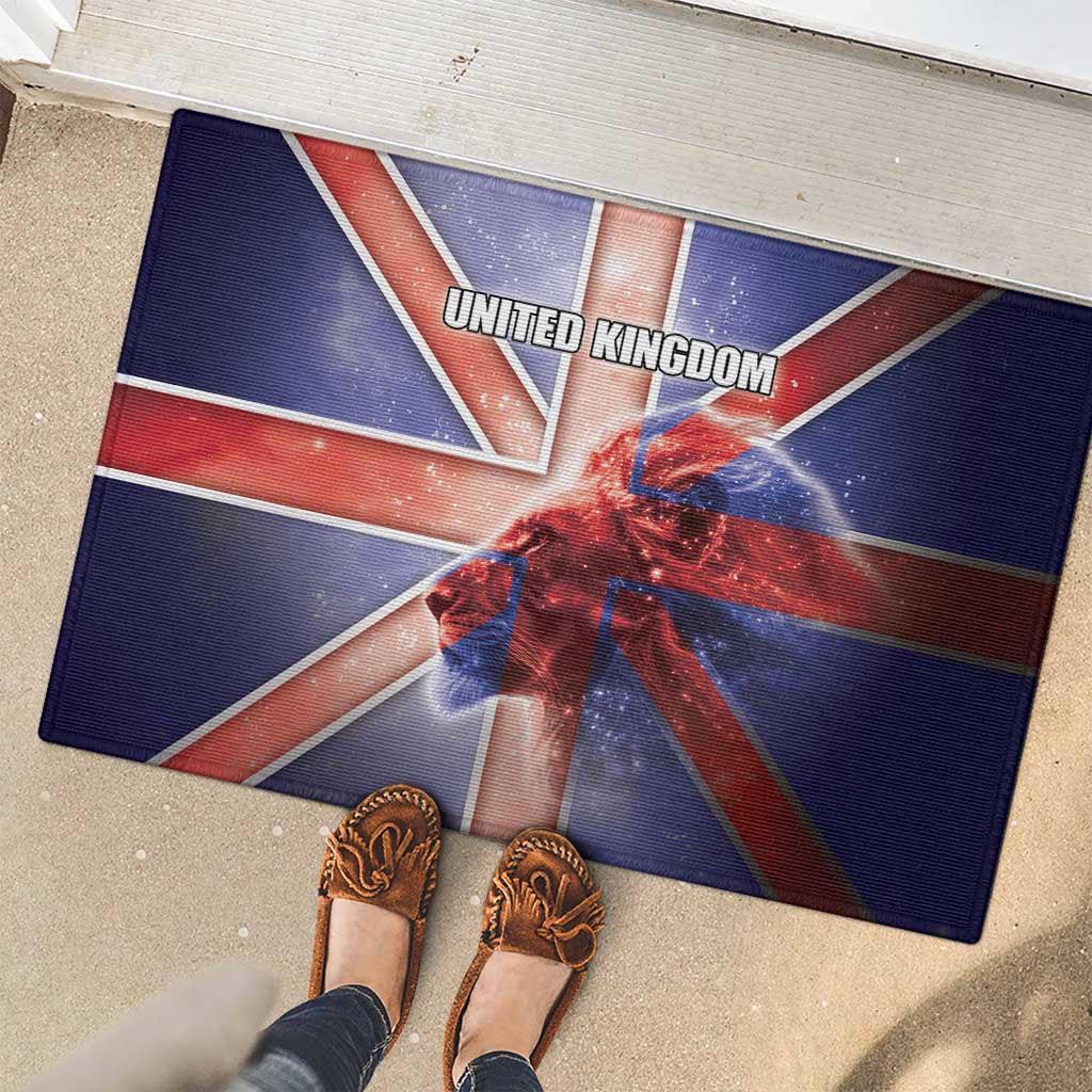 United Kingdom Rubber Doormat British Lion Flag Style - Wonder Print Shop