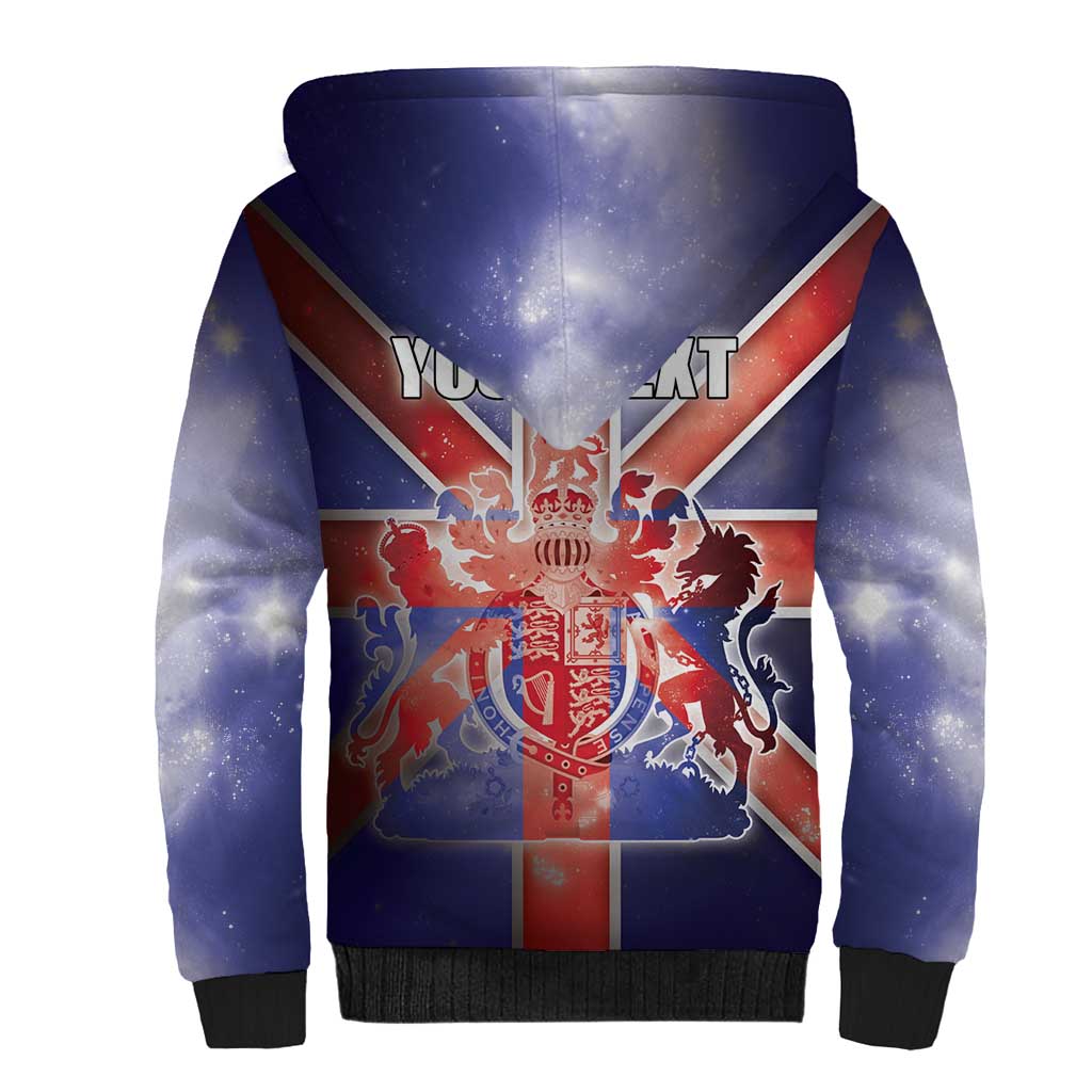 Personalized United Kingdom Sherpa Hoodie British Lion Flag Style - Wonder Print Shop