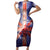 Personalized United Kingdom Short Sleeve Bodycon Dress British Lion Flag Style - Wonder Print Shop