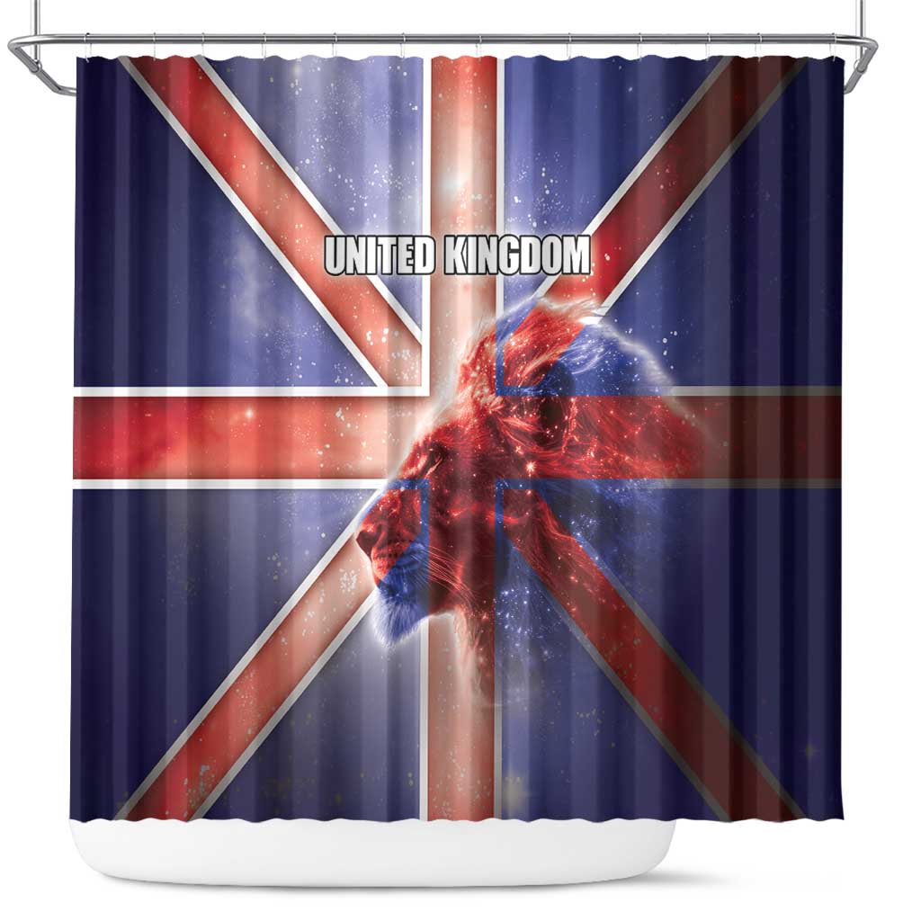 United Kingdom Shower Curtain British Lion Flag Style - Wonder Print Shop