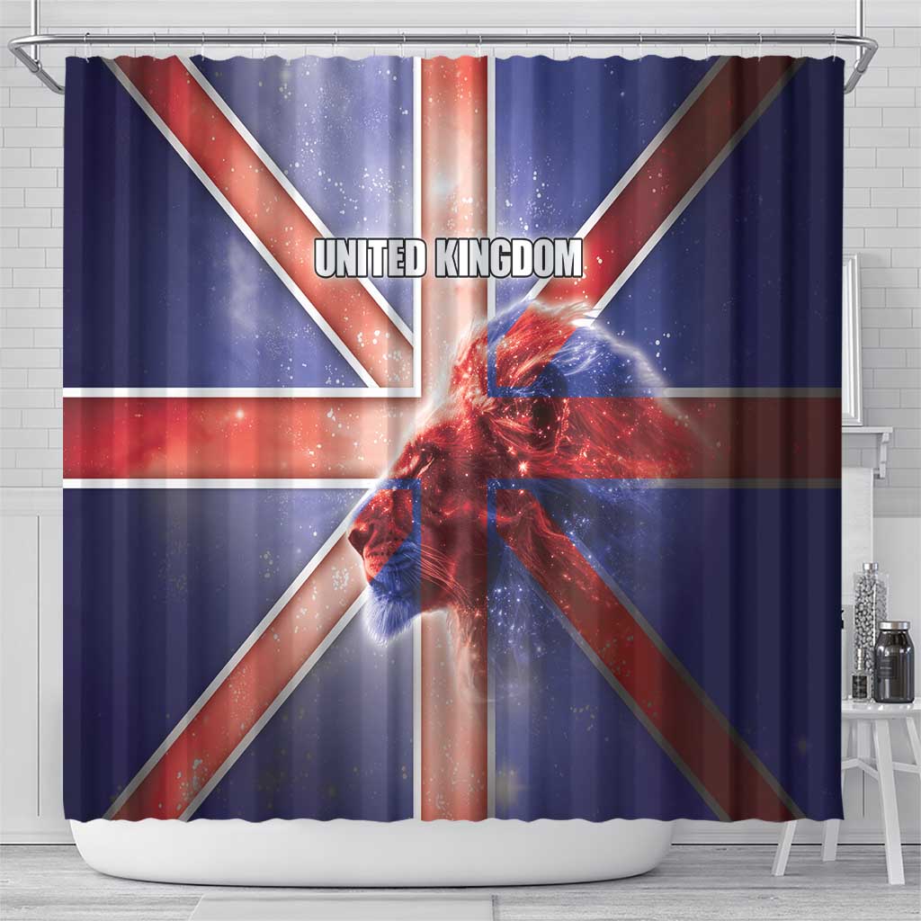 United Kingdom Shower Curtain British Lion Flag Style - Wonder Print Shop