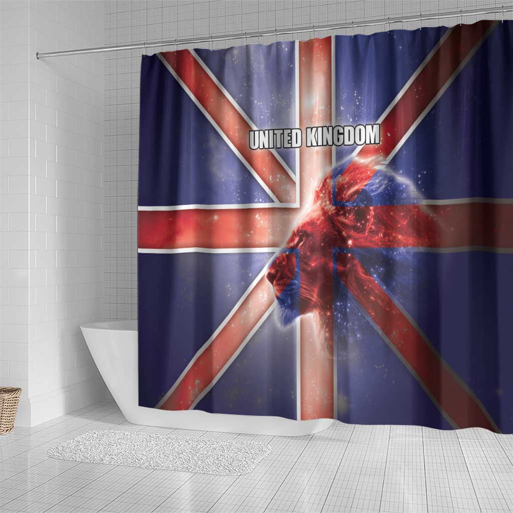 United Kingdom Shower Curtain British Lion Flag Style - Wonder Print Shop