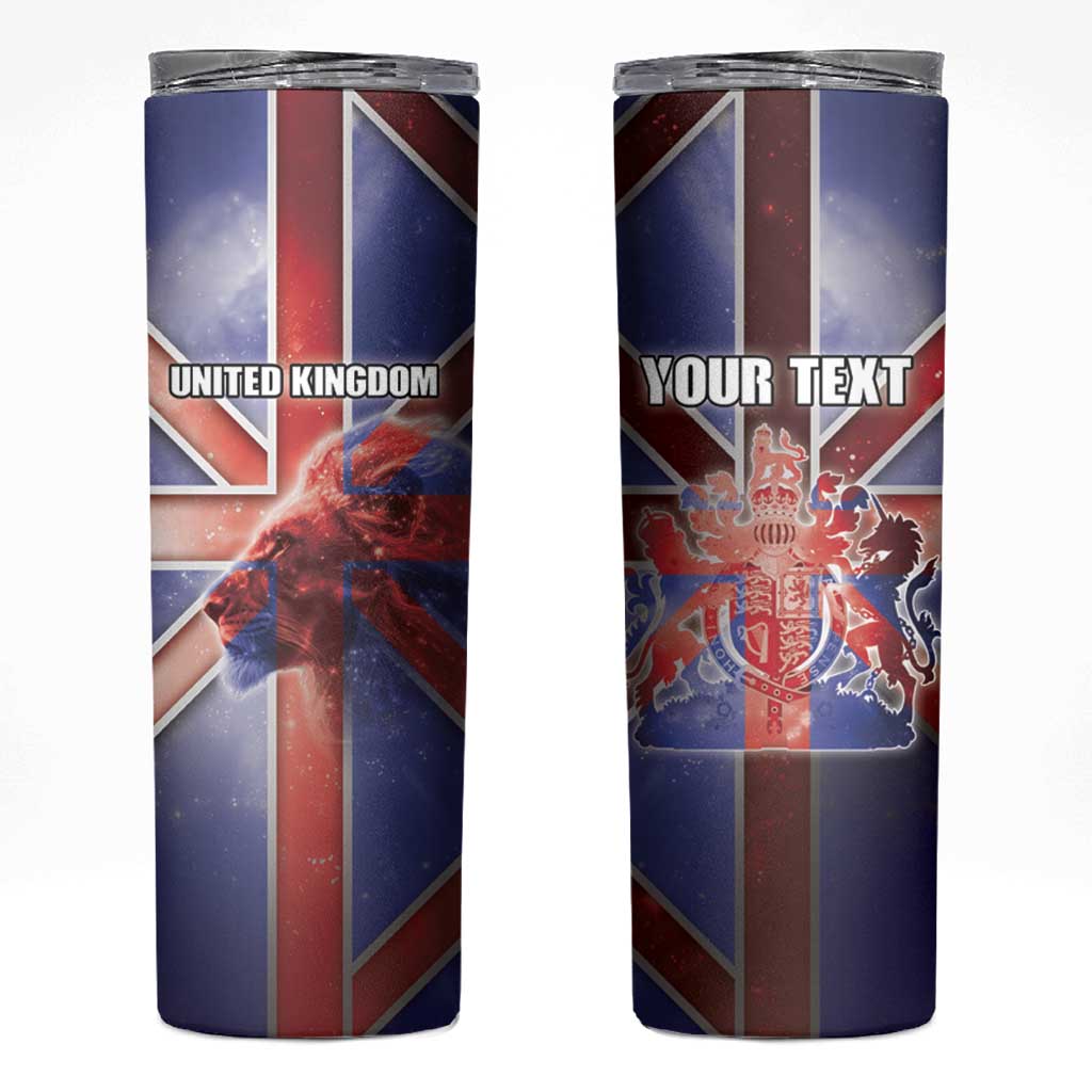 Personalized United Kingdom Skinny Tumbler British Lion Flag Style - Wonder Print Shop