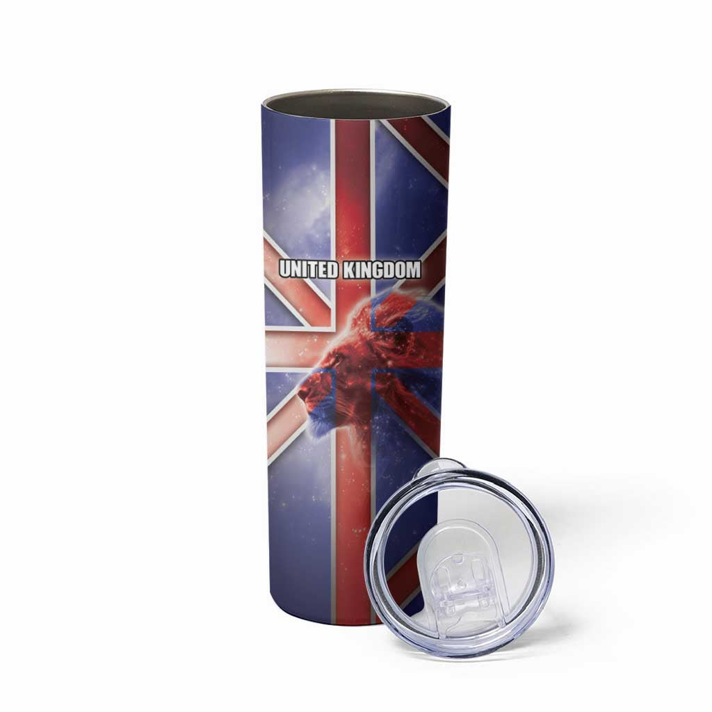 Personalized United Kingdom Skinny Tumbler British Lion Flag Style - Wonder Print Shop