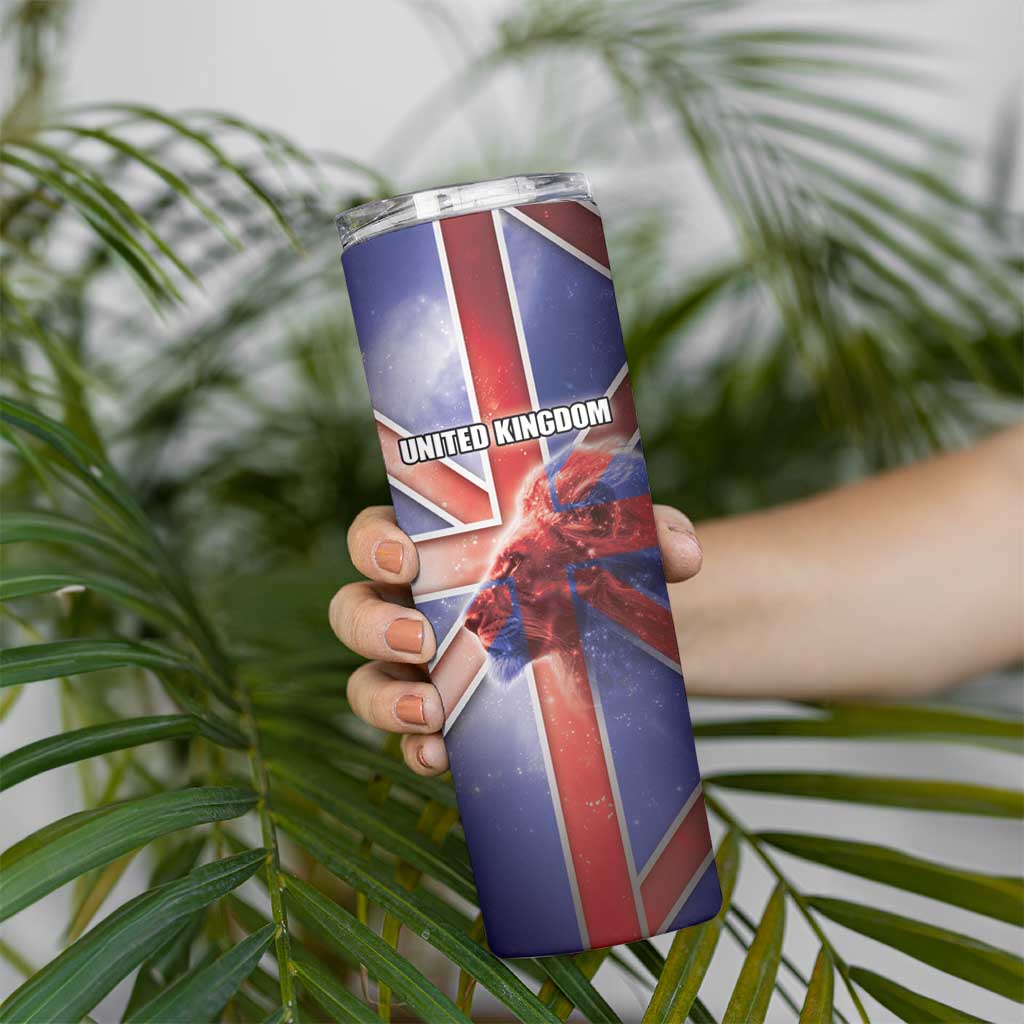 Personalized United Kingdom Skinny Tumbler British Lion Flag Style - Wonder Print Shop