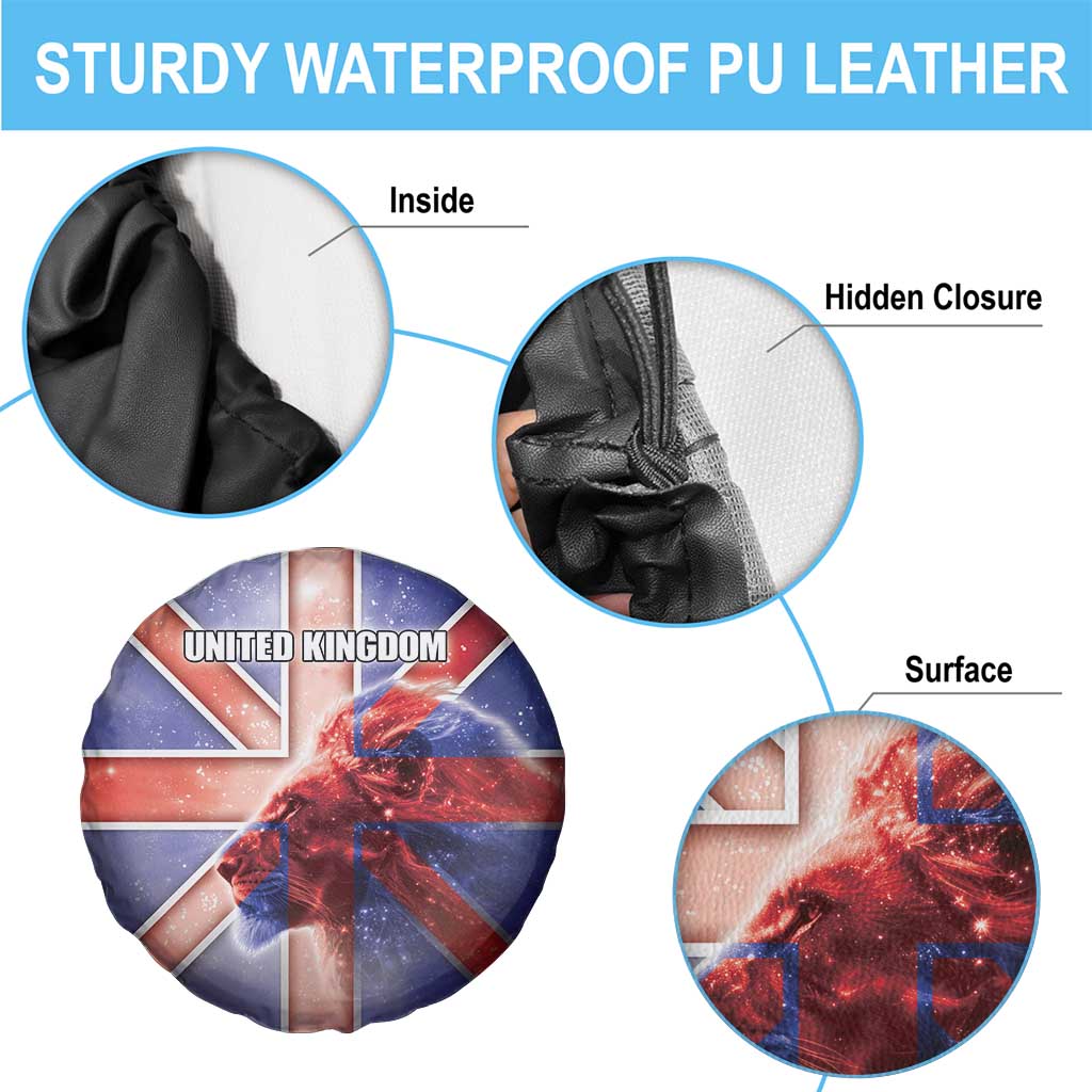 United Kingdom Spare Tire Cover British Lion Flag Style - Wonder Print Shop