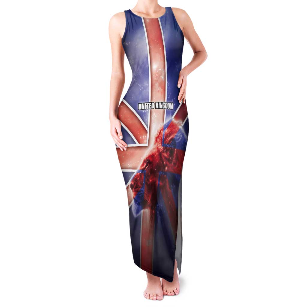 Personalized United Kingdom Tank Maxi Dress British Lion Flag Style - Wonder Print Shop