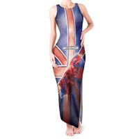 Personalized United Kingdom Tank Maxi Dress British Lion Flag Style - Wonder Print Shop