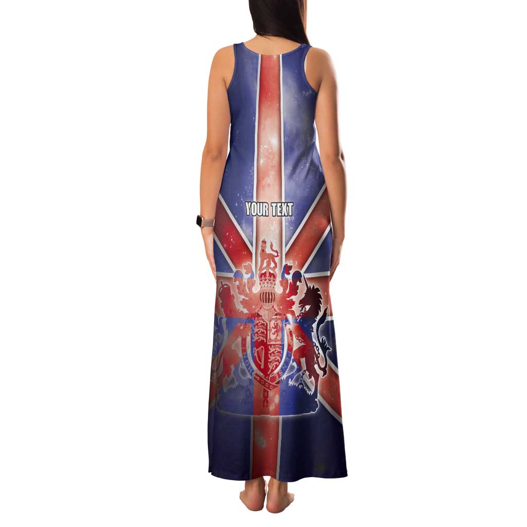 Personalized United Kingdom Tank Maxi Dress British Lion Flag Style - Wonder Print Shop
