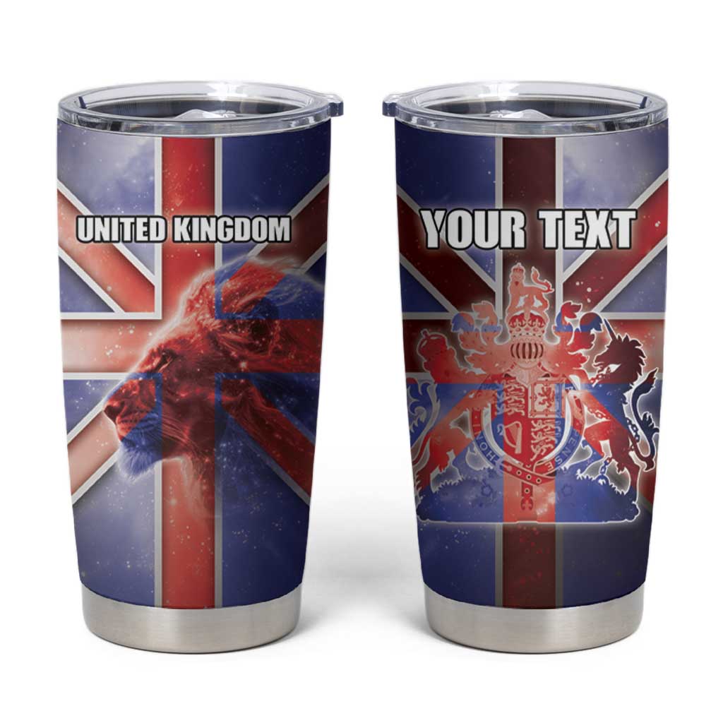 Personalized United Kingdom Tumbler Cup British Lion Flag Style - Wonder Print Shop