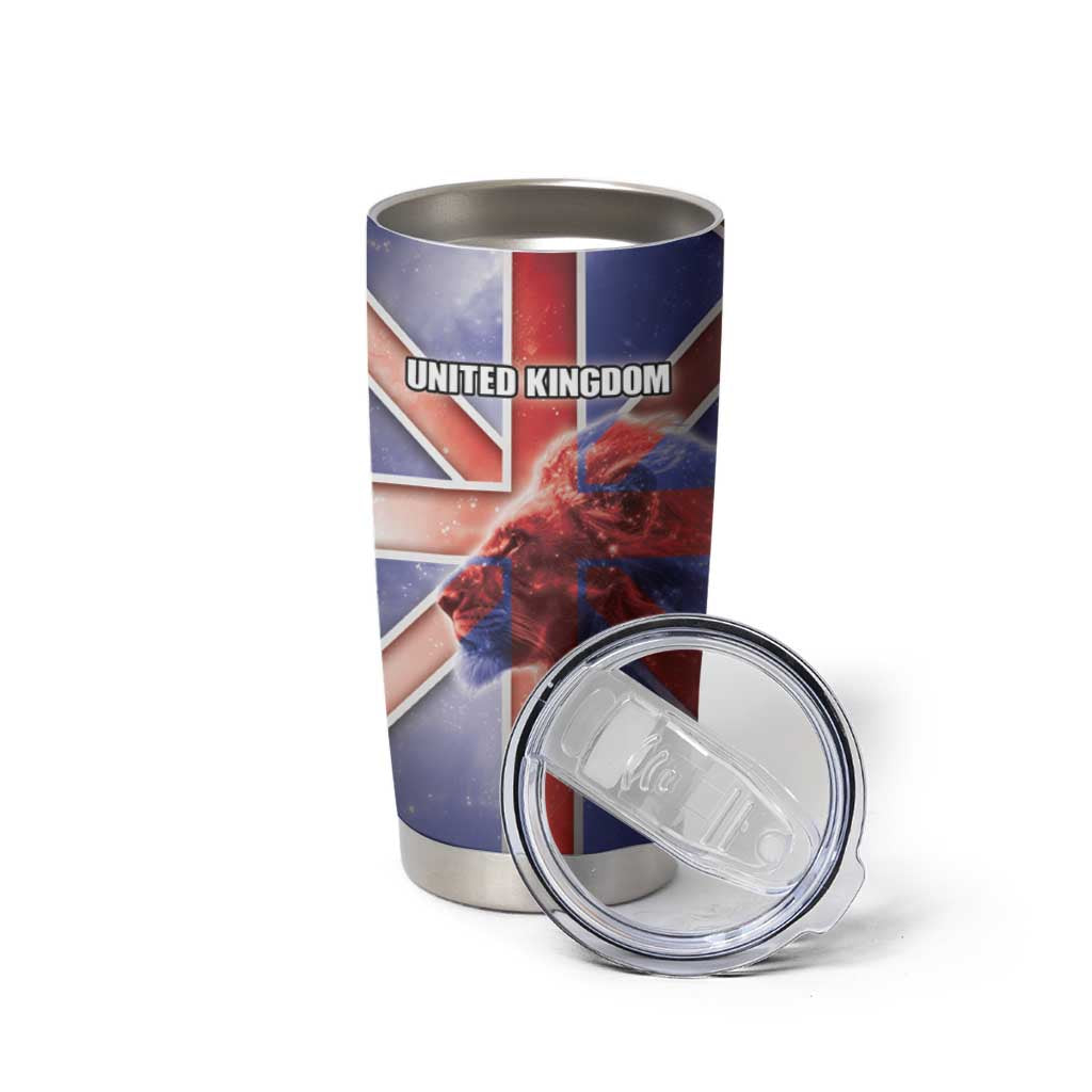 Personalized United Kingdom Tumbler Cup British Lion Flag Style - Wonder Print Shop