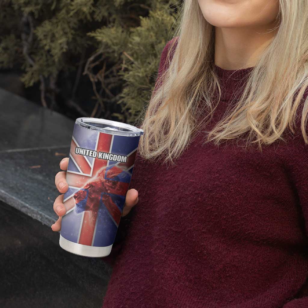 Personalized United Kingdom Tumbler Cup British Lion Flag Style - Wonder Print Shop