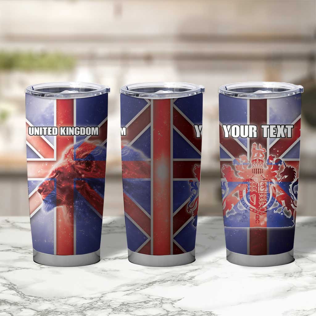 Personalized United Kingdom Tumbler Cup British Lion Flag Style - Wonder Print Shop