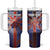 Personalized United Kingdom Tumbler With Handle British Lion Flag Style - Wonder Print Shop