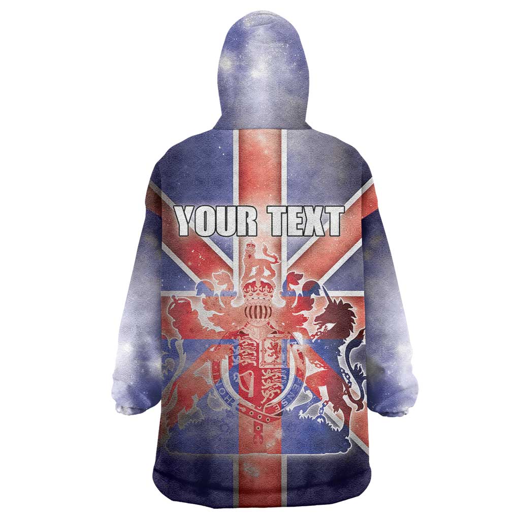 Personalized United Kingdom Wearable Blanket Hoodie British Lion Flag Style - Wonder Print Shop