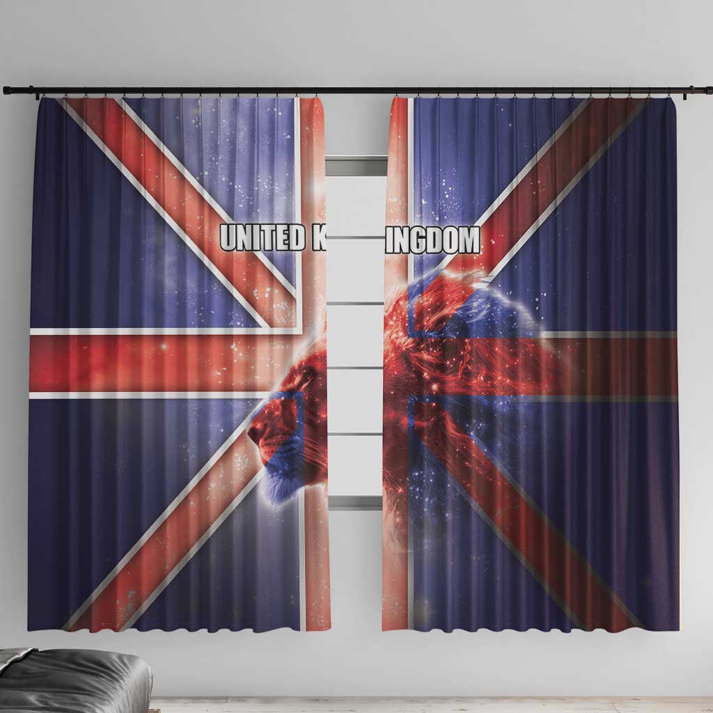 United Kingdom Window Curtain British Lion Flag Style - Wonder Print Shop