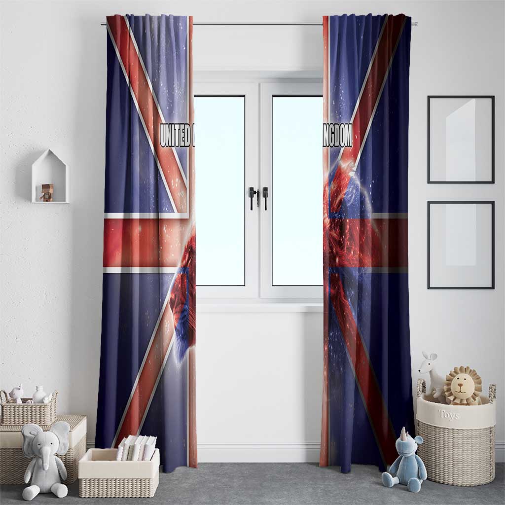 United Kingdom Window Curtain British Lion Flag Style - Wonder Print Shop