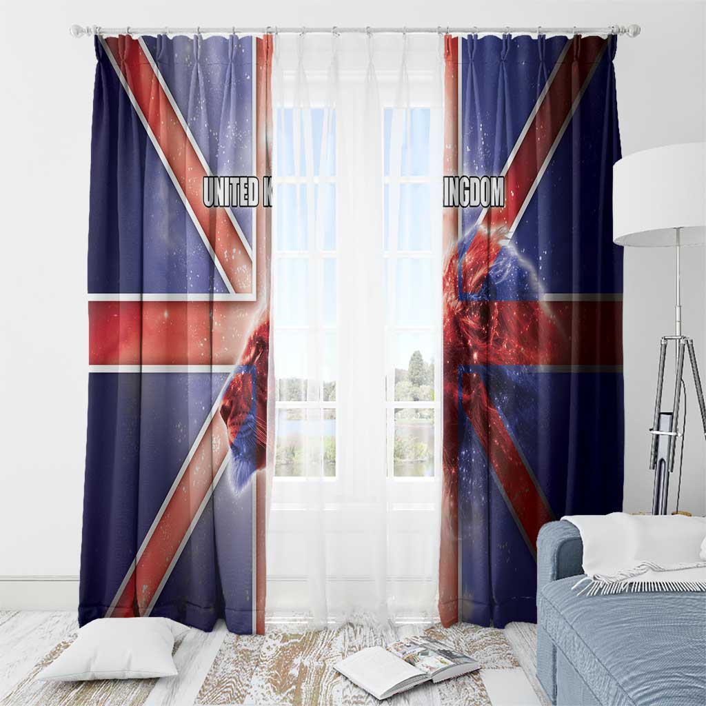 United Kingdom Window Curtain British Lion Flag Style - Wonder Print Shop