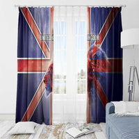 United Kingdom Window Curtain British Lion Flag Style - Wonder Print Shop