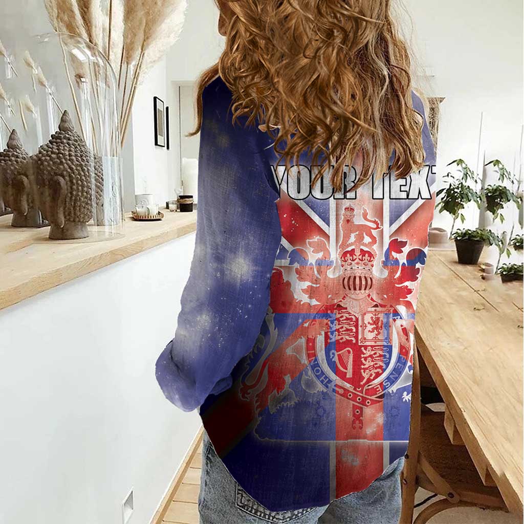 Personalized United Kingdom Women Casual Shirt British Lion Flag Style - Wonder Print Shop