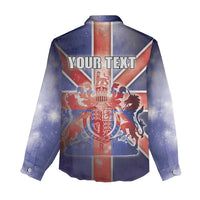 Personalized United Kingdom Women Casual Shirt British Lion Flag Style - Wonder Print Shop