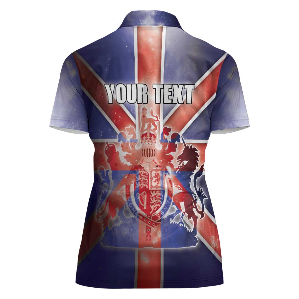 Personalized United Kingdom Women Polo Shirt British Lion Flag Style - Wonder Print Shop