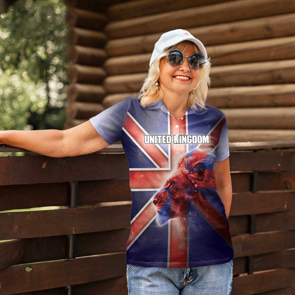 Personalized United Kingdom Women Polo Shirt British Lion Flag Style - Wonder Print Shop