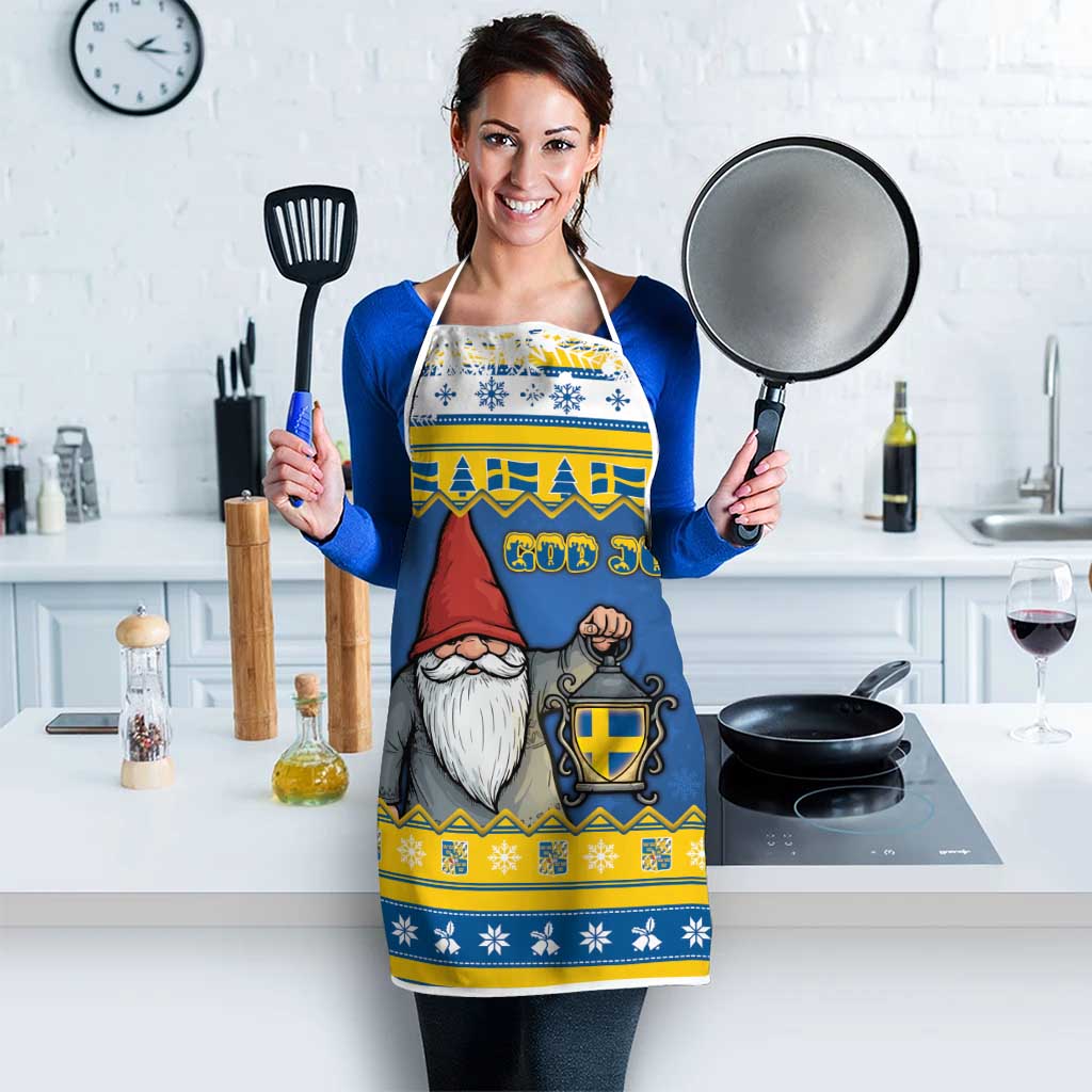 Sweden Christmas Apron Tomte God Jul - Wonder Print Shop