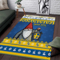 Sweden Christmas Area Rug Tomte God Jul - Wonder Print Shop