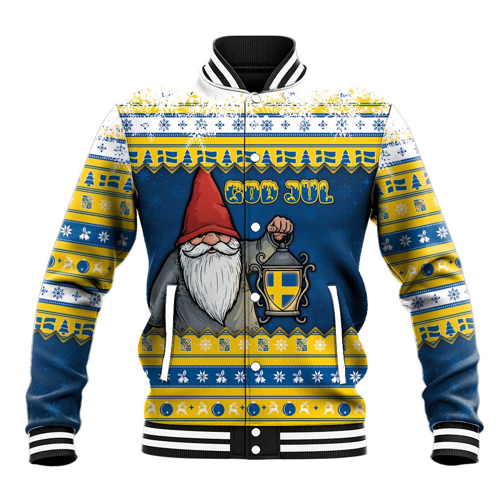 Sweden Christmas Baseball Jacket Tomte God Jul - Wonder Print Shop