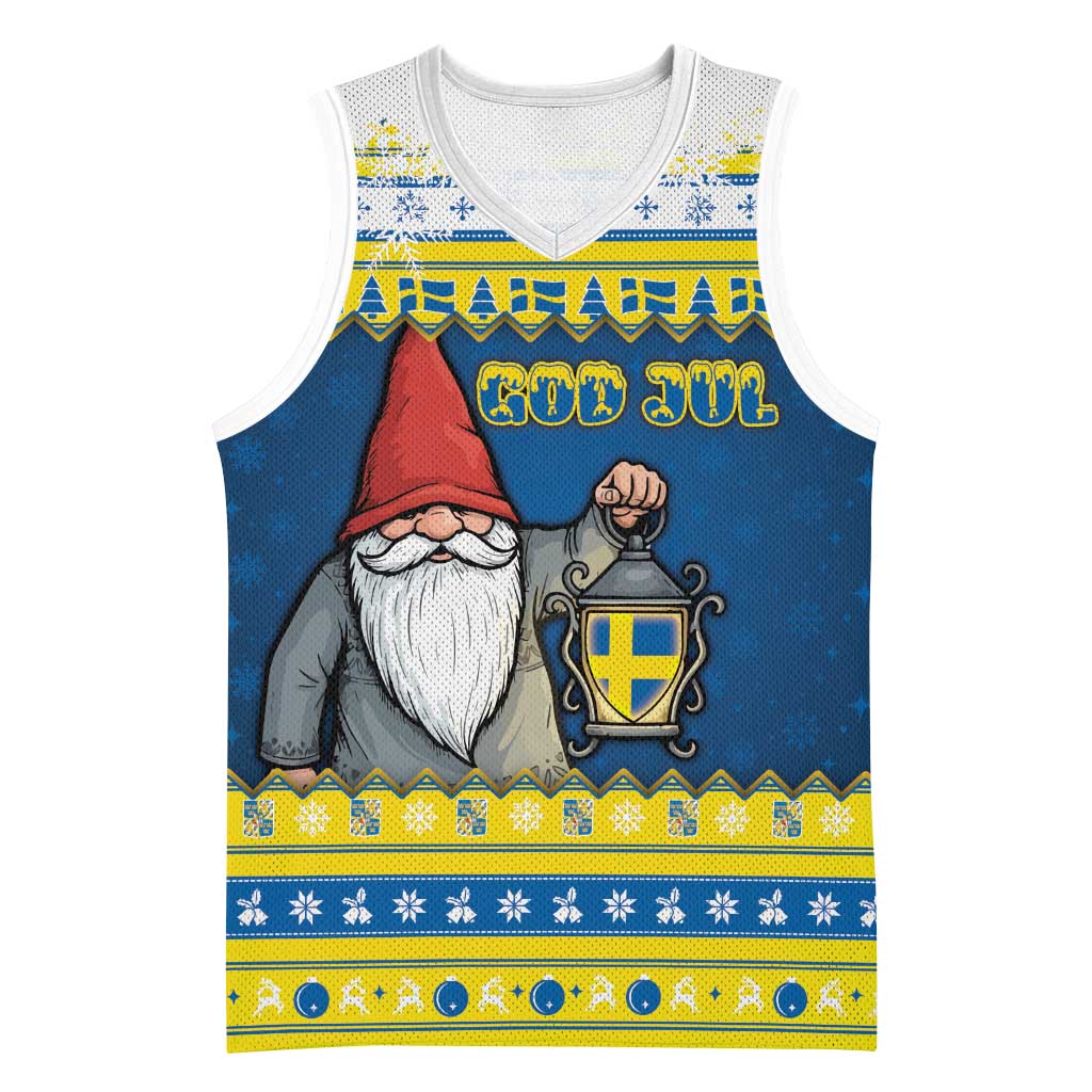 Sweden Christmas Basketball Jersey Tomte God Jul - Wonder Print Shop