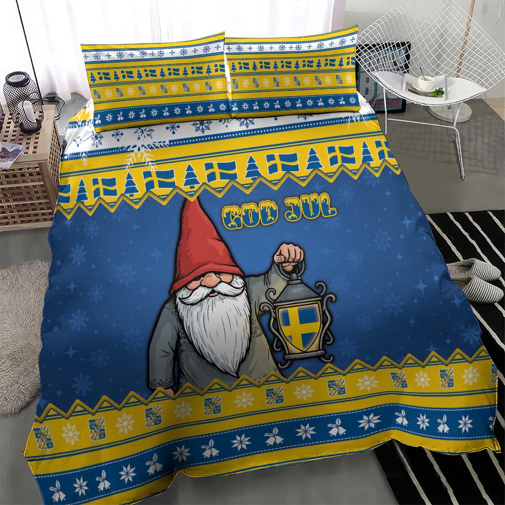 Sweden Christmas Bedding Set Tomte God Jul - Wonder Print Shop