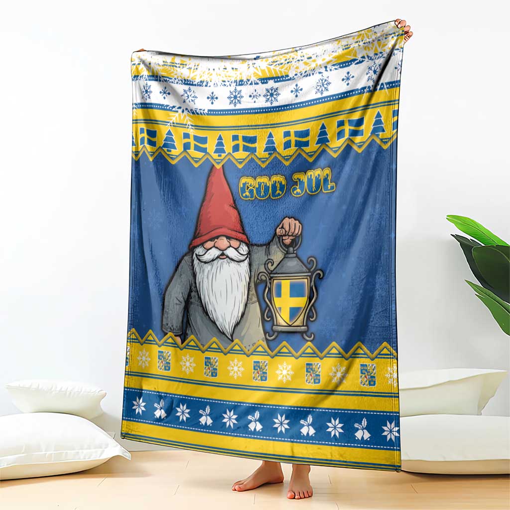 Sweden Christmas Blanket Tomte God Jul - Wonder Print Shop