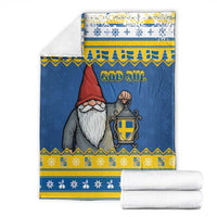 Sweden Christmas Blanket Tomte God Jul - Wonder Print Shop