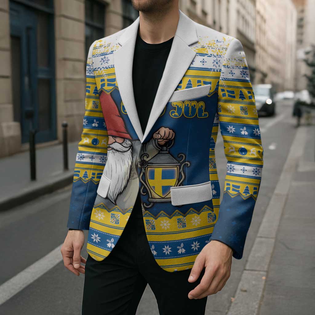 Sweden Christmas Blazer Tomte God Jul - Wonder Print Shop