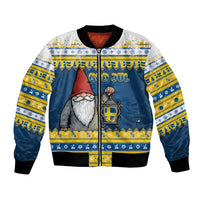 Sweden Christmas Bomber Jacket Tomte God Jul - Wonder Print Shop
