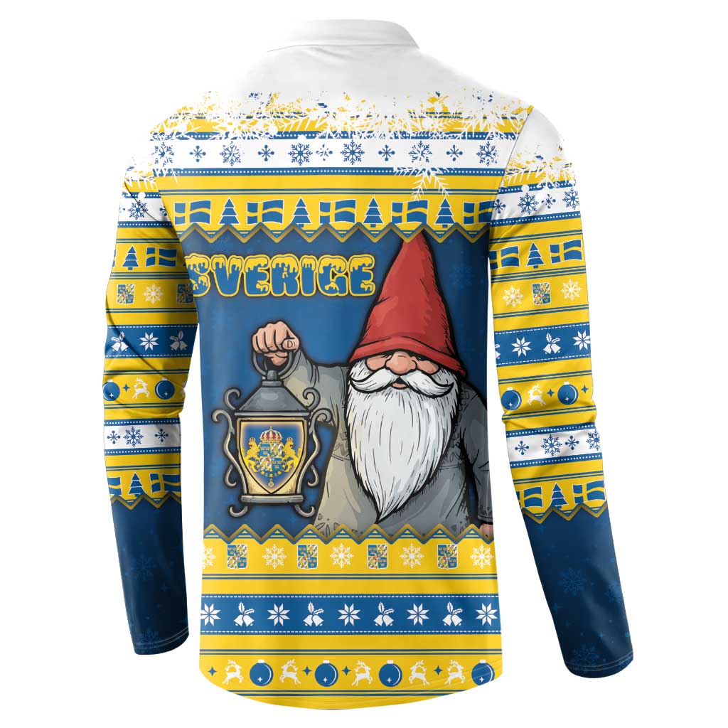 Sweden Christmas Button Sweatshirt Tomte God Jul - Wonder Print Shop